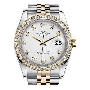 Rolex Datejust Lady Steel Yellow Gold 36mm 116243-White-Dial-Diamond-Jubilee 21651