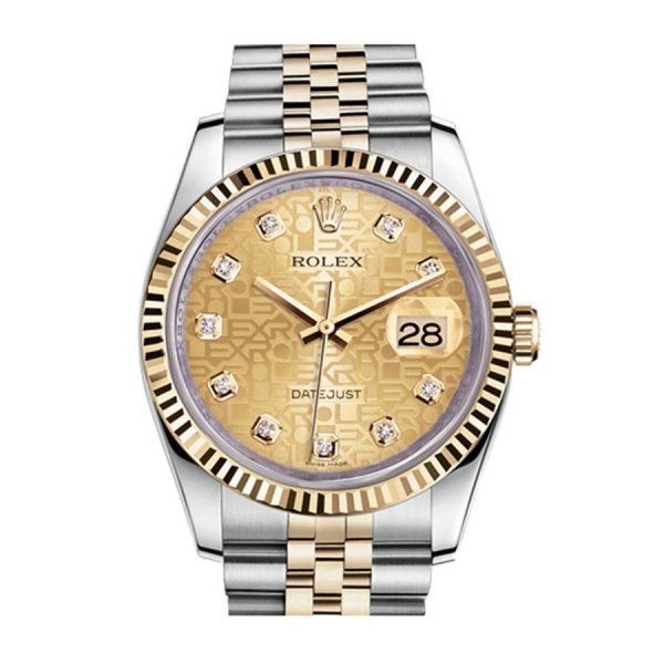 Rolex Datejust Lady Steel Yellow Gold 36mm 116233-Champagne-Jubilee-Diamond-Jubilee 27710