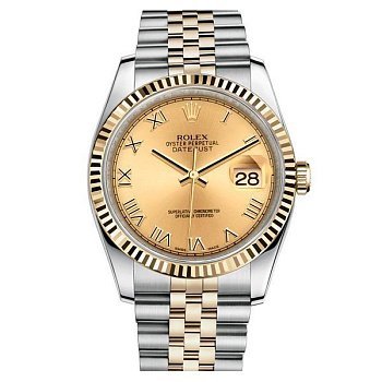 Rolex Datejust 36 Champagne Roman numerals 116233