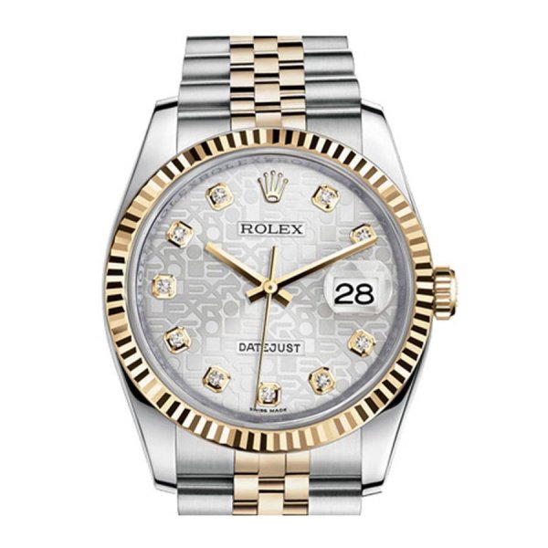 Rolex Datejust Lady Steel Yellow Gold 36mm 116233-Silver-Jubilee-Diamond-Jubilee 26990