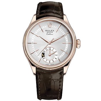 Rolex Cellini Dual Time Everose Gold 50525 silver dial