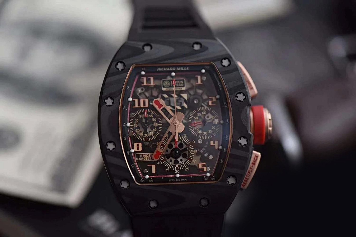 Richard Mille RM 011 Automatic Flyback Chronograph NTPT LOTUS F1 Team Romain Grosjean