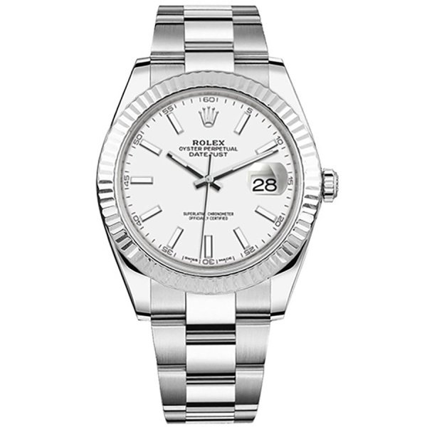 Rolex  Datejust 41 White Rolesor Oyster  126334 White Index