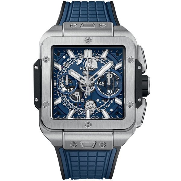 Часы мужские Hublot Square Bang Unico Titanium Blue 821.NX.5170.RX