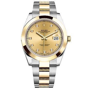 Rolex Datejust 41 26303 Champagne set with diamonds Oyster Bracelet